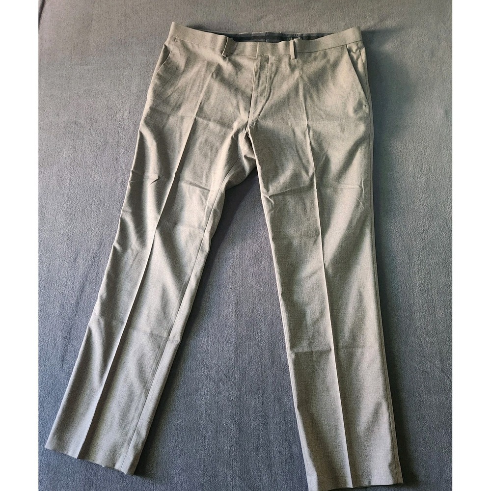 Kenneth Cole Dress Pants Mens Size 40x32 Taupe Reaction Trouser